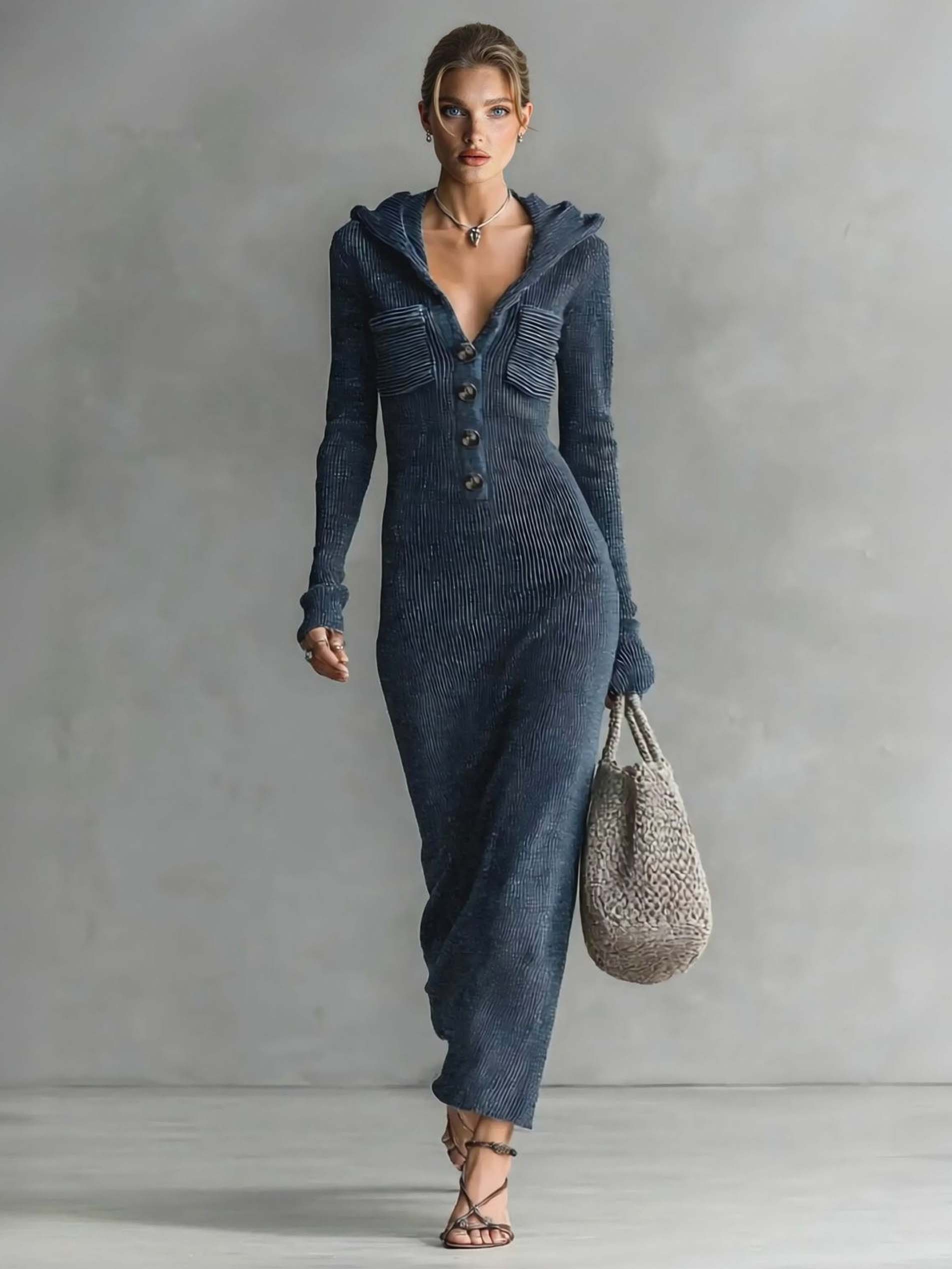 Knit Casual Maxi Dress