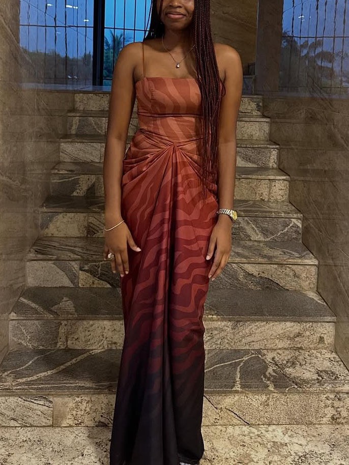 Printed Elegant Maxi Dress
