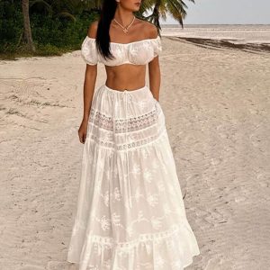 Cropped High-Waisted Resort Two-Piece Set