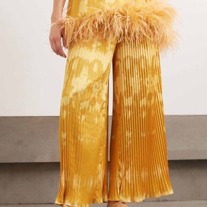 Printed Wide-Leg Pants