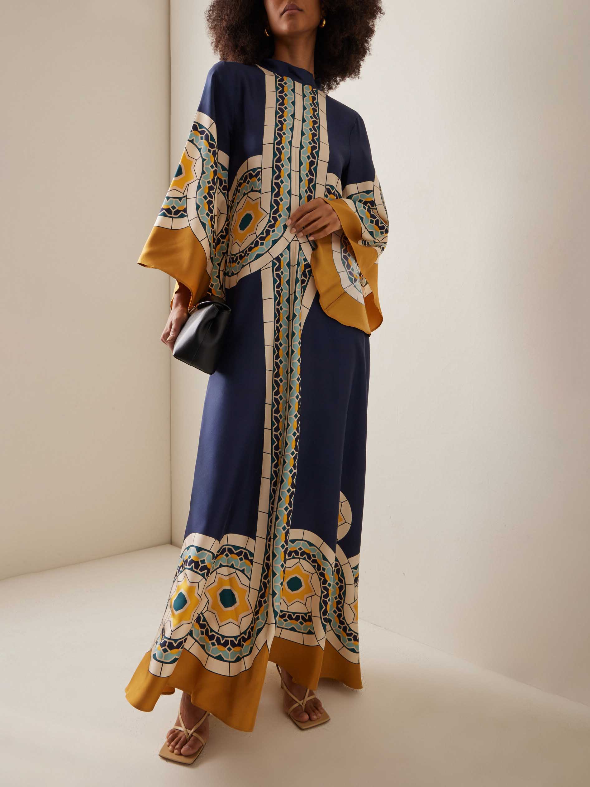 Printed Elegant Vintage Maxi Dress