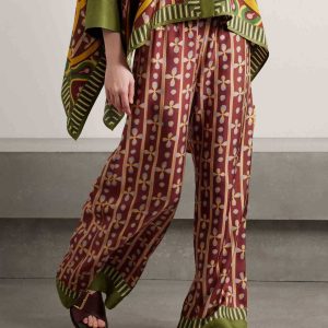 Printed Wide-Leg Loose Fit Pants